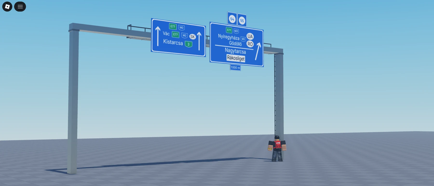 Motorway sign